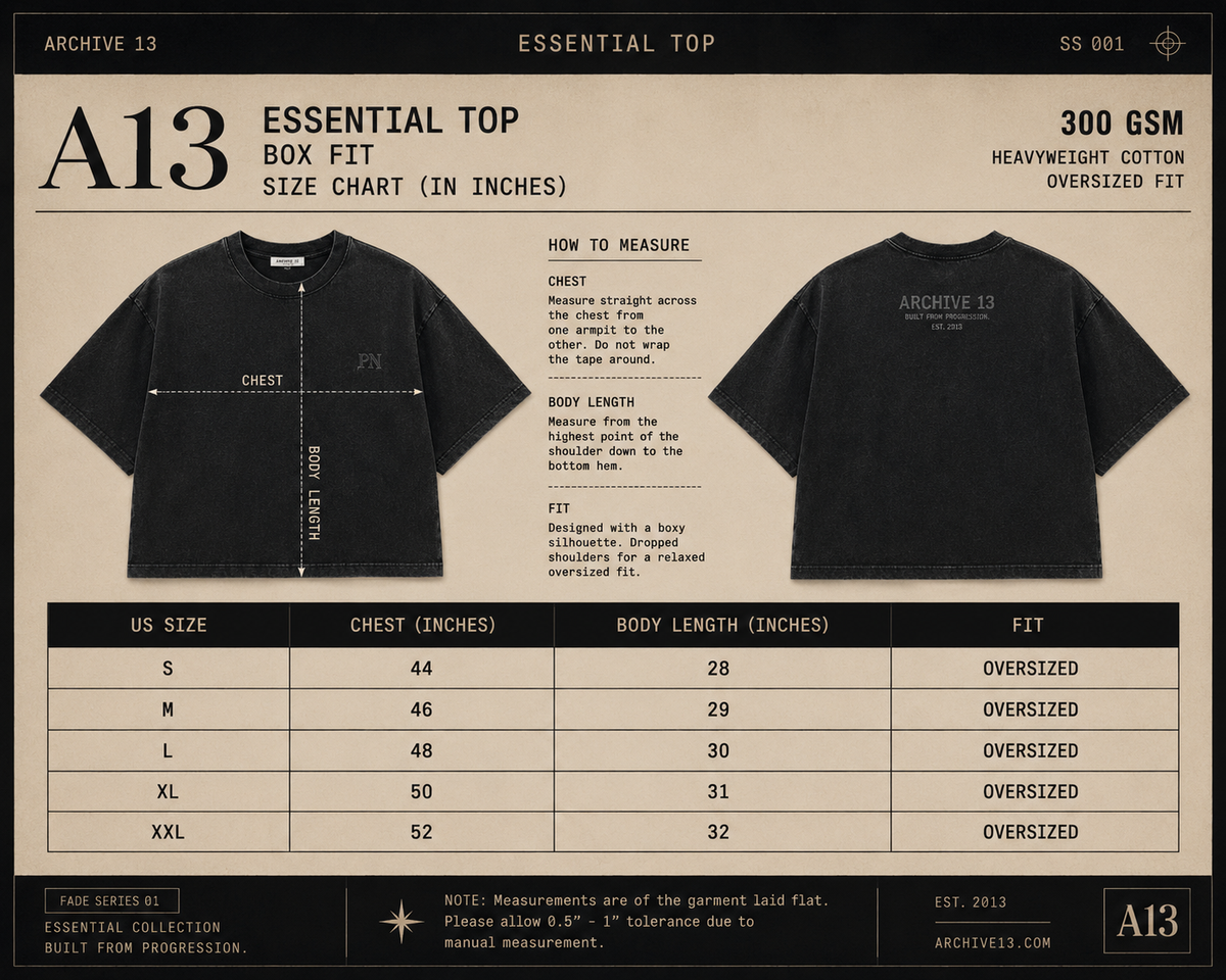 Archive13™ Essential Top Washed Black