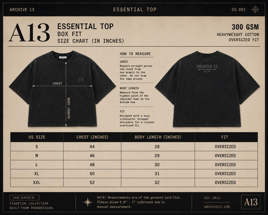 Archive13™ Essential Top Washed Black
