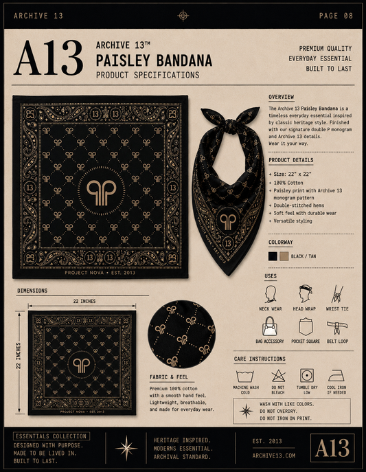 Archive 13 Paisley Bandana
