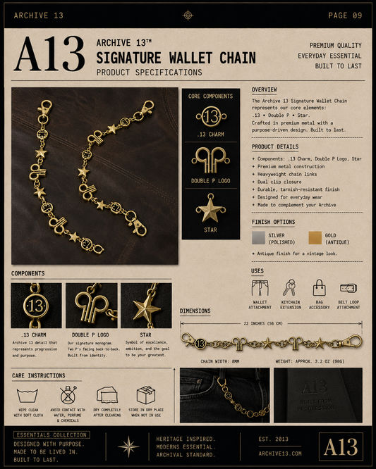 ARCHIVE 13 SIGNATURE WALLET CHAIN